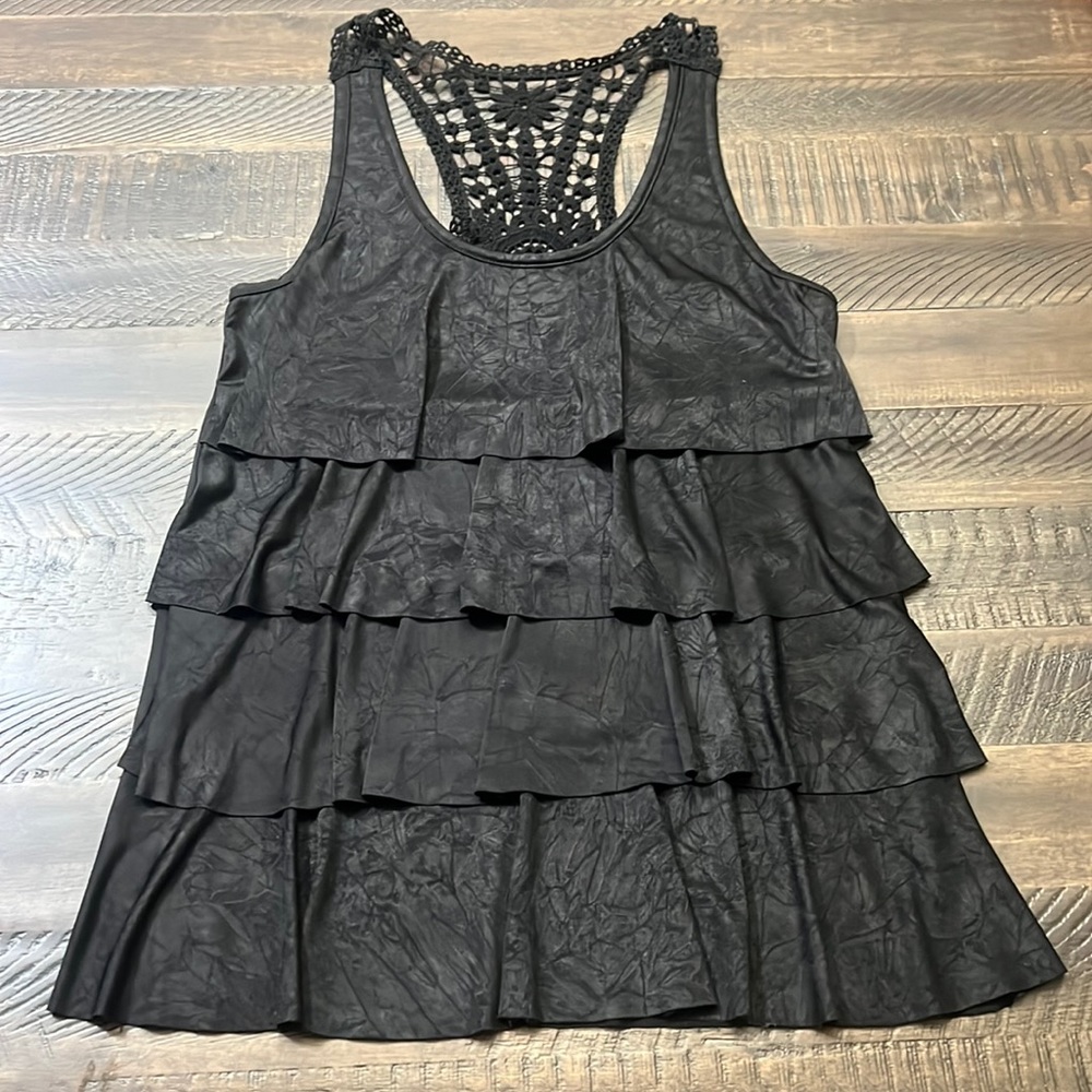 B Wear Black Layered Tank